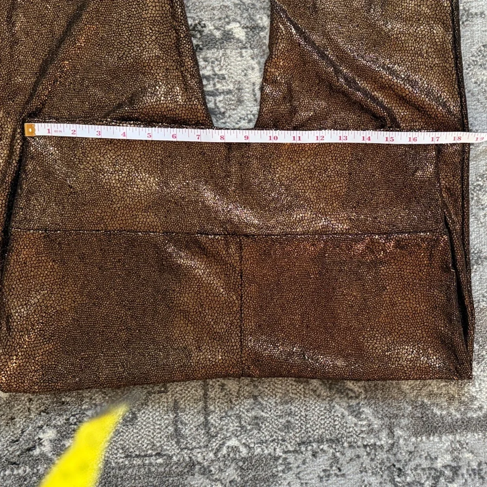 Chic Soul Metallic Gold Leggings, 3X